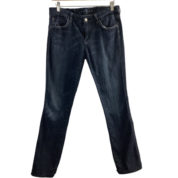 7 for all mankind straight leg woman”s jeans dark wash size 28 - Picture 1 of 5